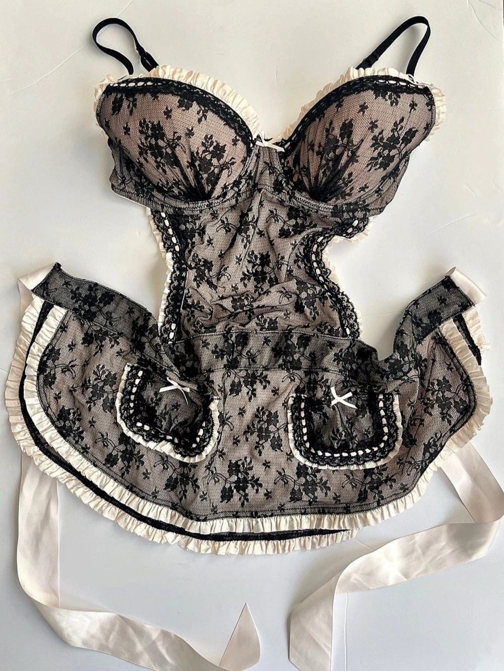 Victoria's Secret Lace Bustier/ Maid outfit 34C